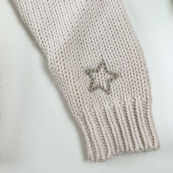 Sundry Stars Loose Knit Vanilla White Wool Blend Sweater Womens Sz 1 / S - Picture 6 of 9